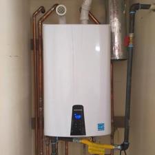 Replaced A Tank Type Water Heater With A New Tankless Unit